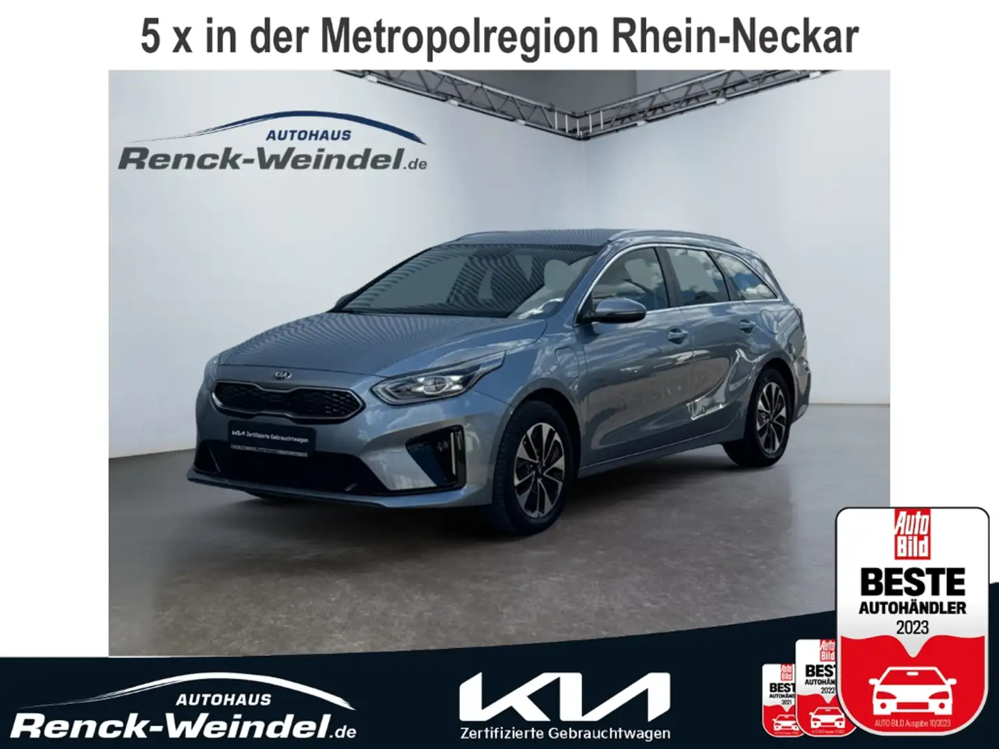 Kia Ceed SW / cee'd SW 1.6 PHEV Spirit Navi Klimaautom SHZ Rückfahrkam. P Silber - 1