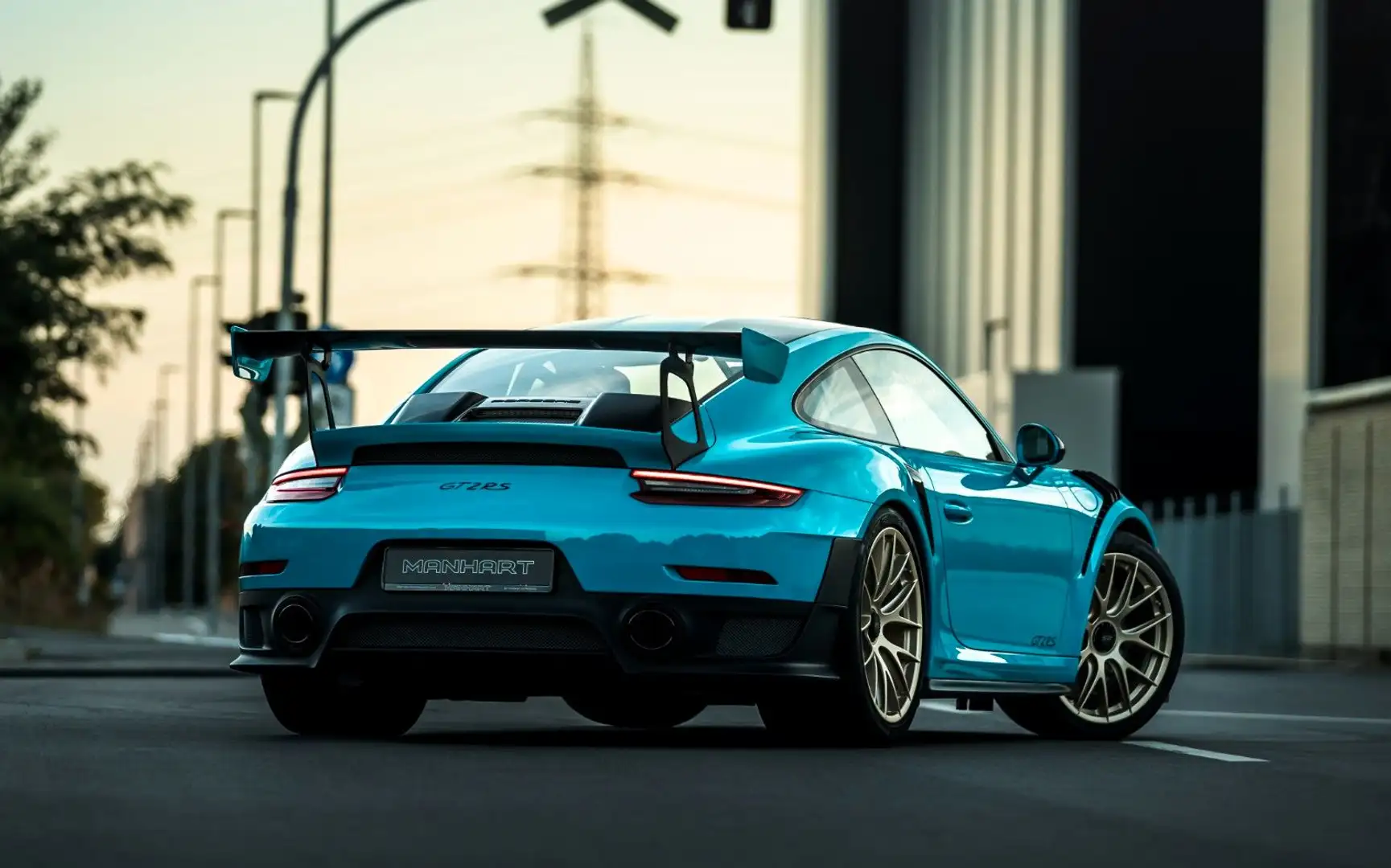 Porsche 991 911 GT2 RS Weissach (Ohne/No OPF) Bleu - 2