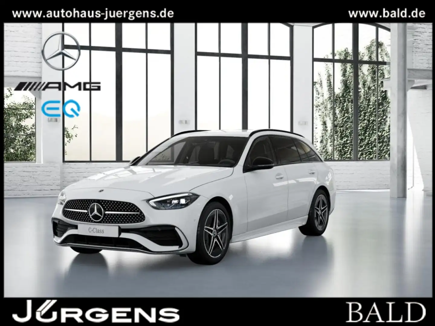 Mercedes-Benz C 220 d T AMG-Sport/LED/Cam/Night/AHK/Totw/18' Weiß - 1
