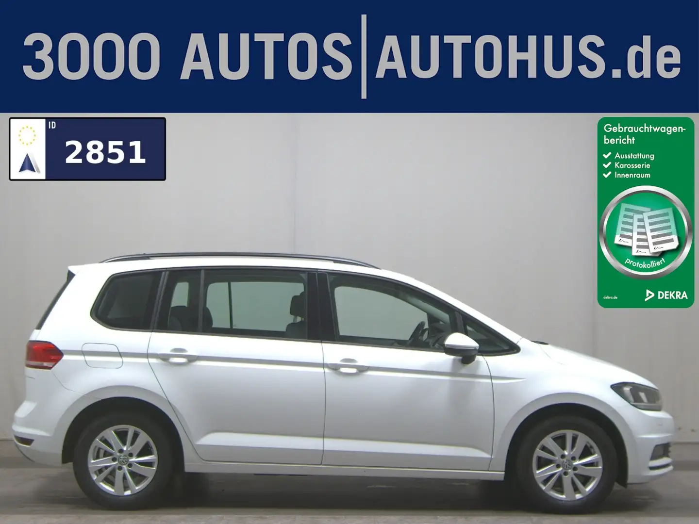 Volkswagen Touran 2.0 TDI Comf. AHK ACC Navi PDC Weiß - 1