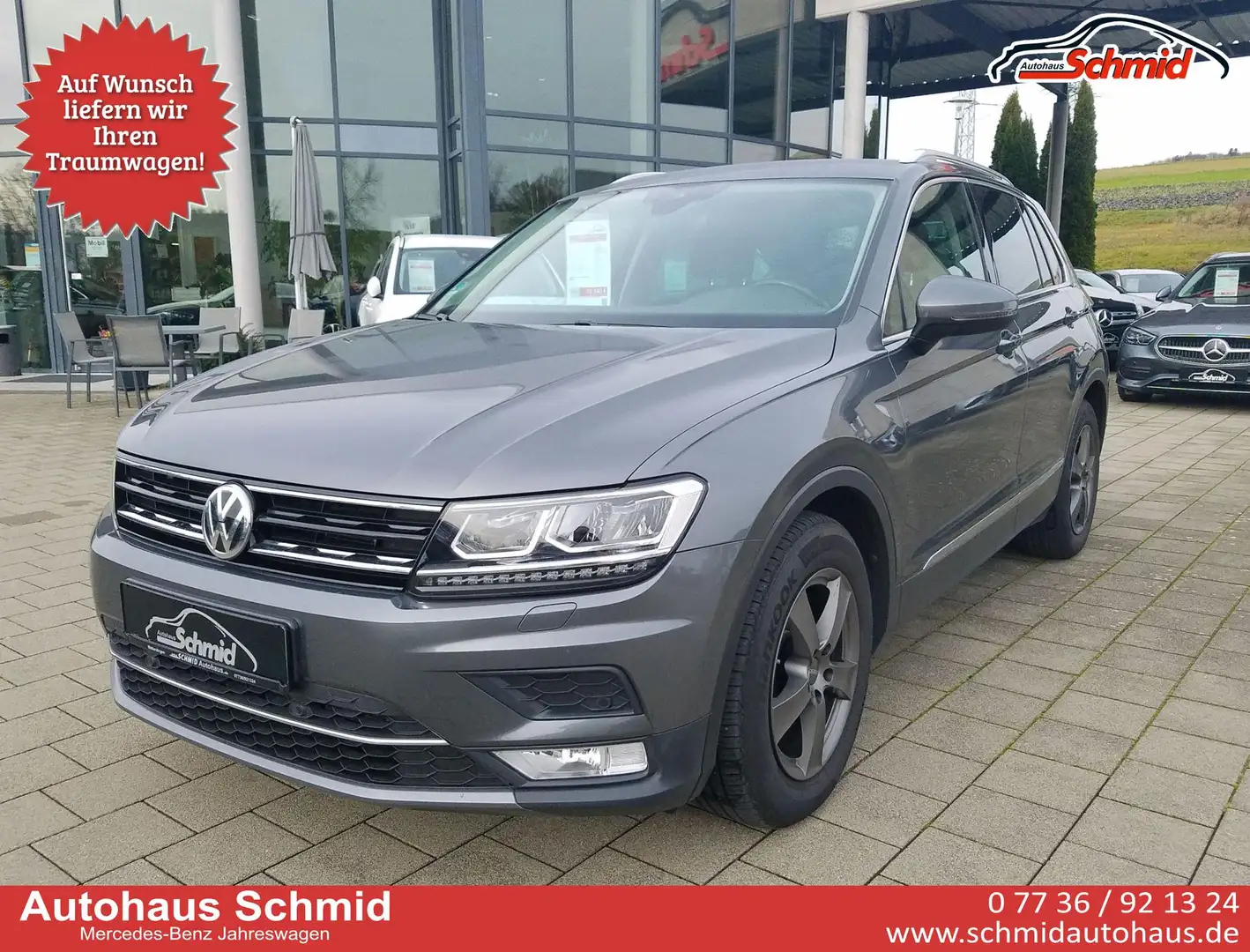 Volkswagen Tiguan 2.0 TDI, Highline, Kamera, Navi, ACC, Klima, AH... Gris - 1