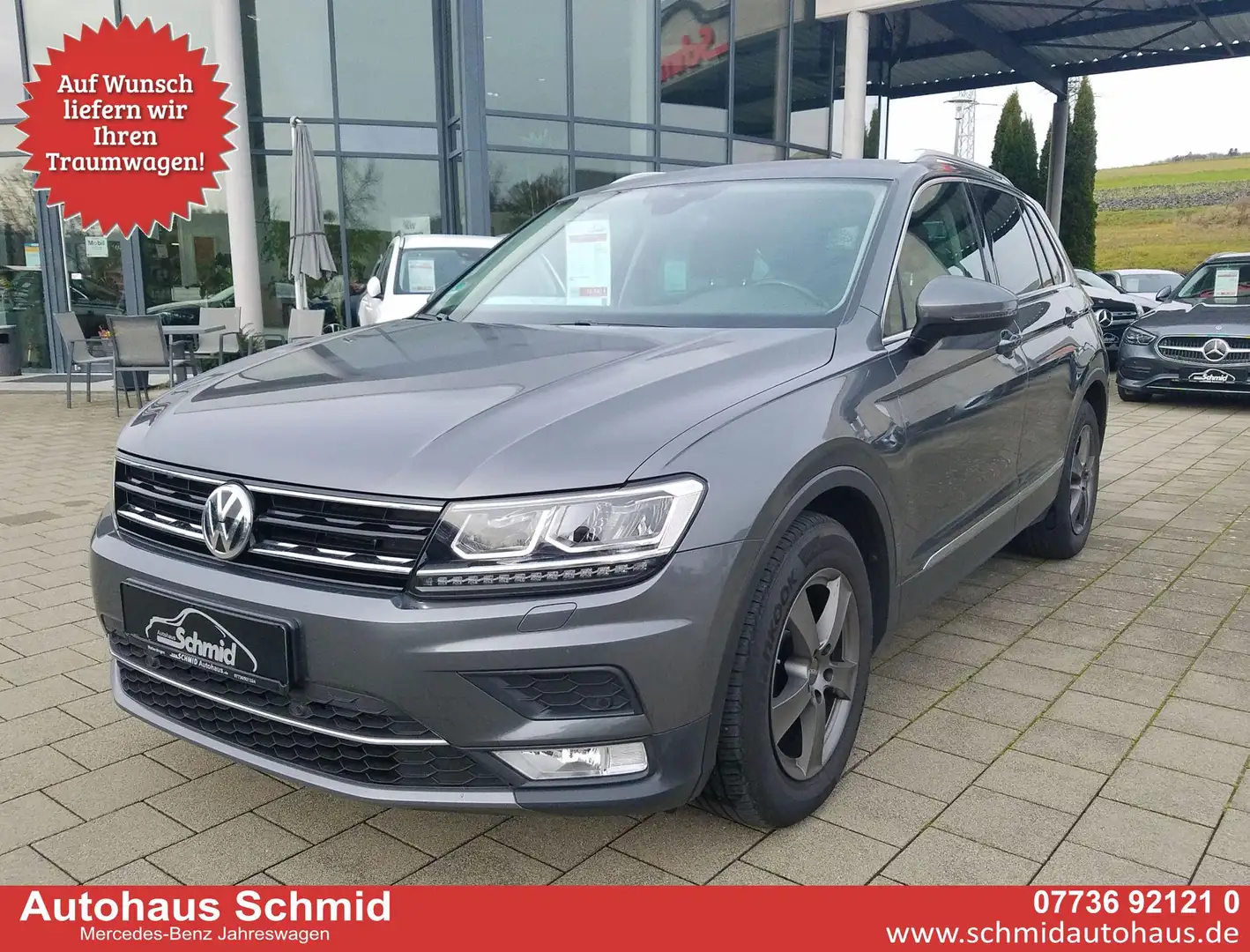 Volkswagen Tiguan 2.0 TDI, Highline, Kamera, Navi, ACC, Klima, AH... Grau - 1