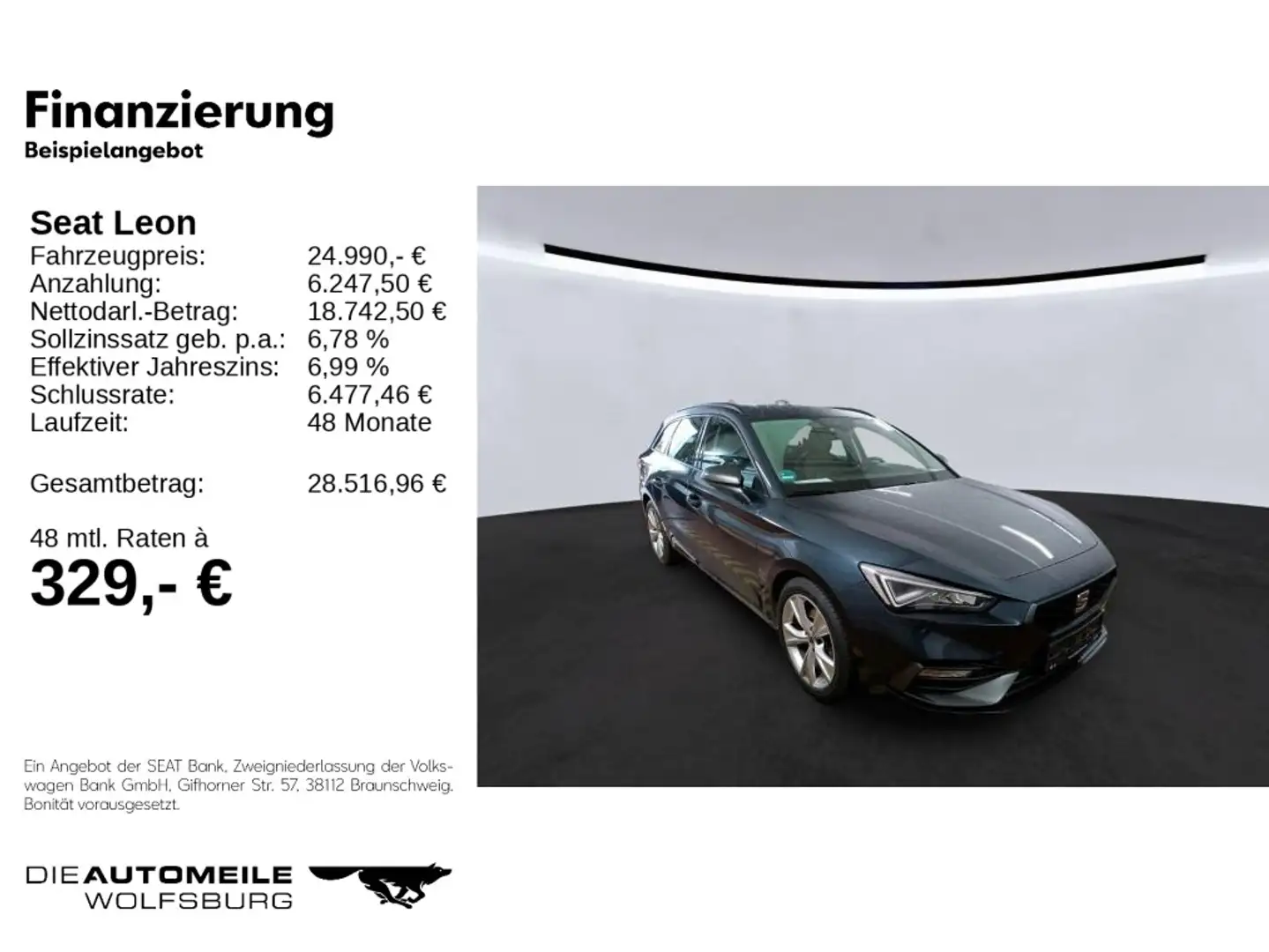 SEAT Leon ST FR 1.5 eTSI DSG FR LED/ACC/Beats/AHK/Pan Grau - 2