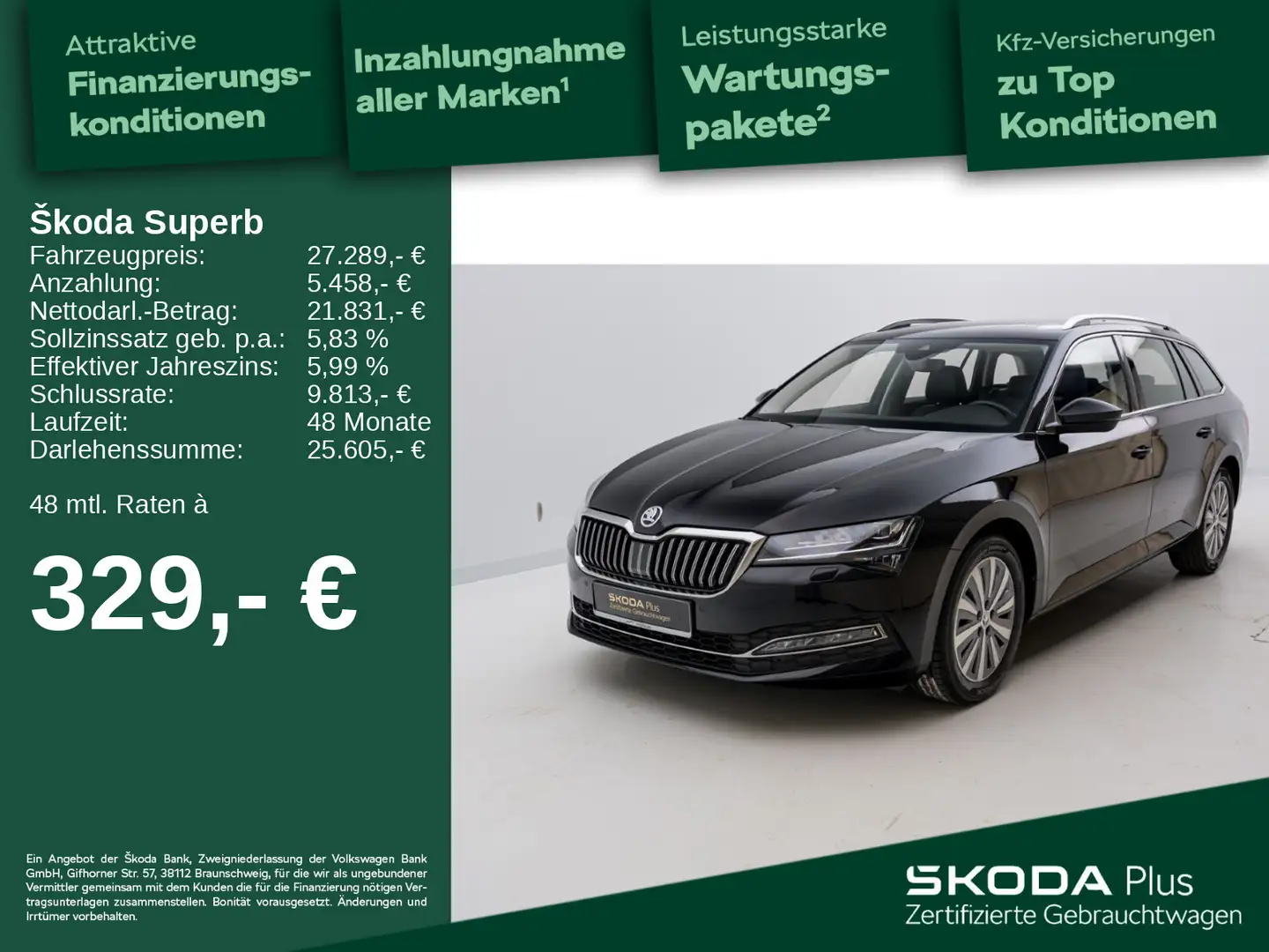 Skoda Superb Combi 2.0 TDI Style DSG*RFK*CANTON*VC*ACC Schwarz - 1
