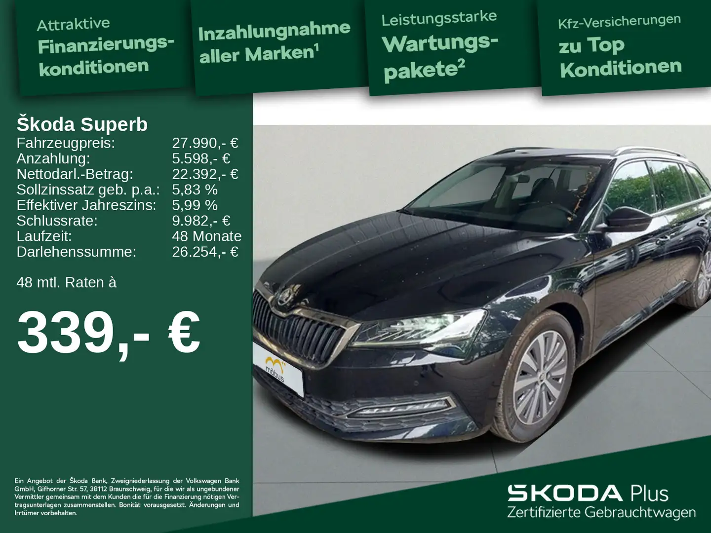 Skoda Superb Combi Style 2.0 TDI DSG*RFK*CANTON*VC*ACC Schwarz - 1