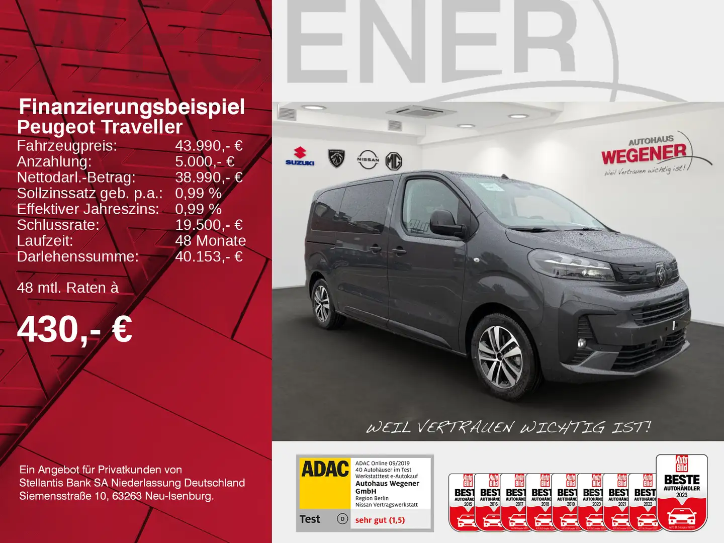 Peugeot Traveller Active L2 BlueHDi 180 EAT8 *AHZV* Gris - 2