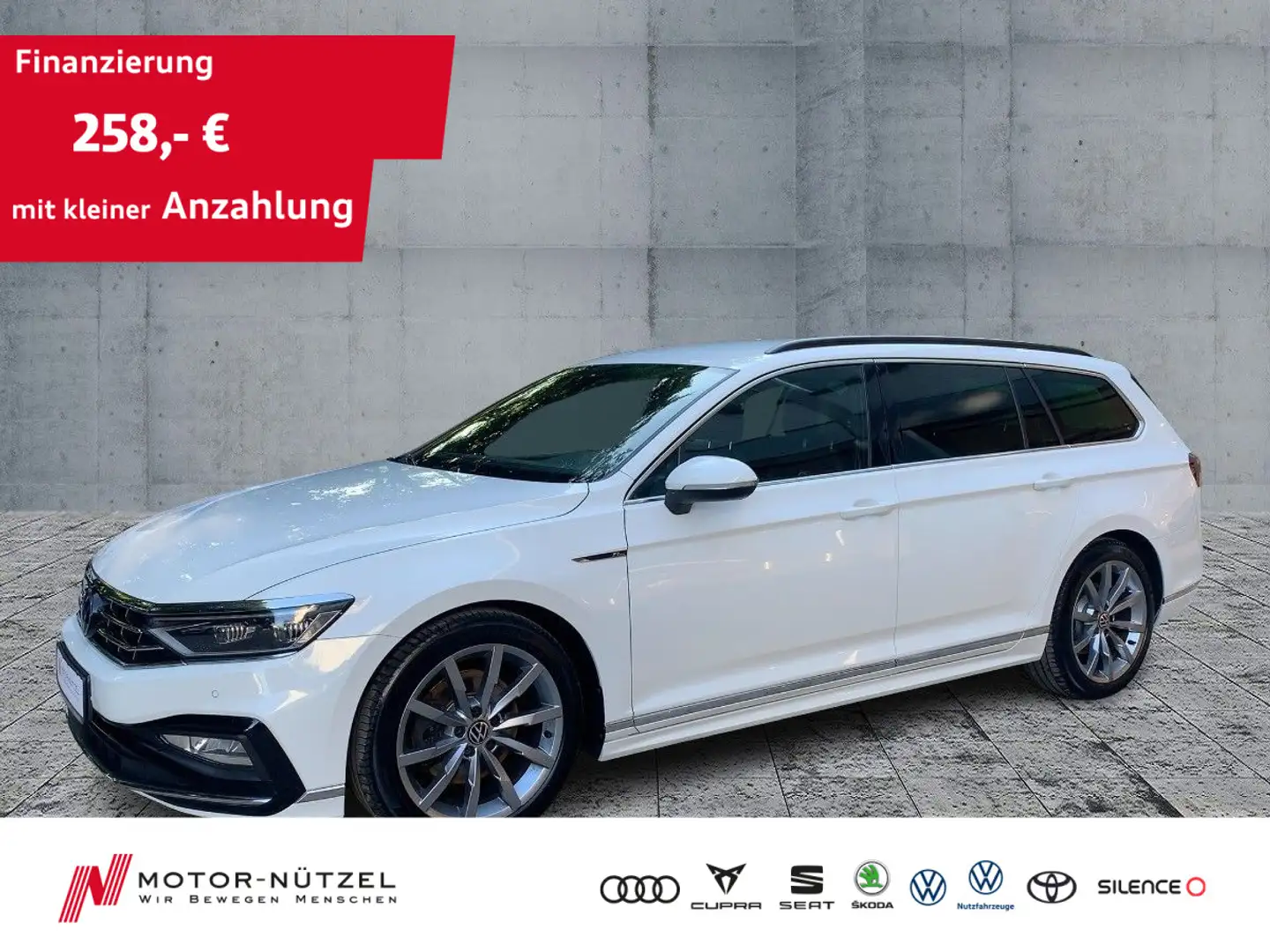 Volkswagen Passat Variant 2.0 TDI DSG 4M R-LINE MATRIX+NAVI Blanc - 1