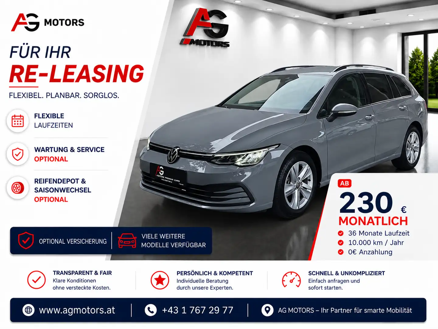 Volkswagen Golf Variant 2,0 TDI Life Grau - 1