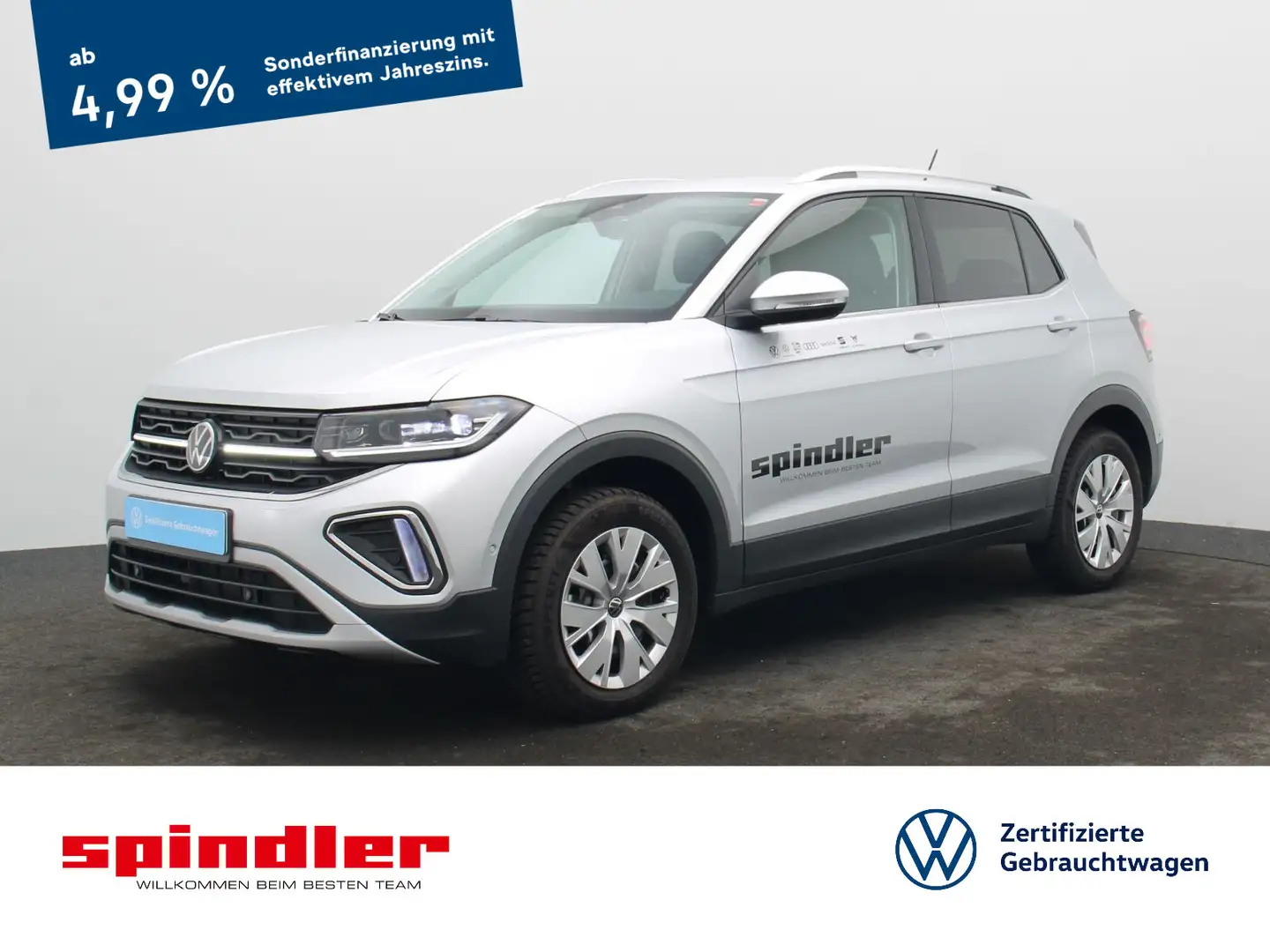 Volkswagen T-Cross Style 1.0TSI / Matrix, IQDrive, AHK, ACC Argent - 1