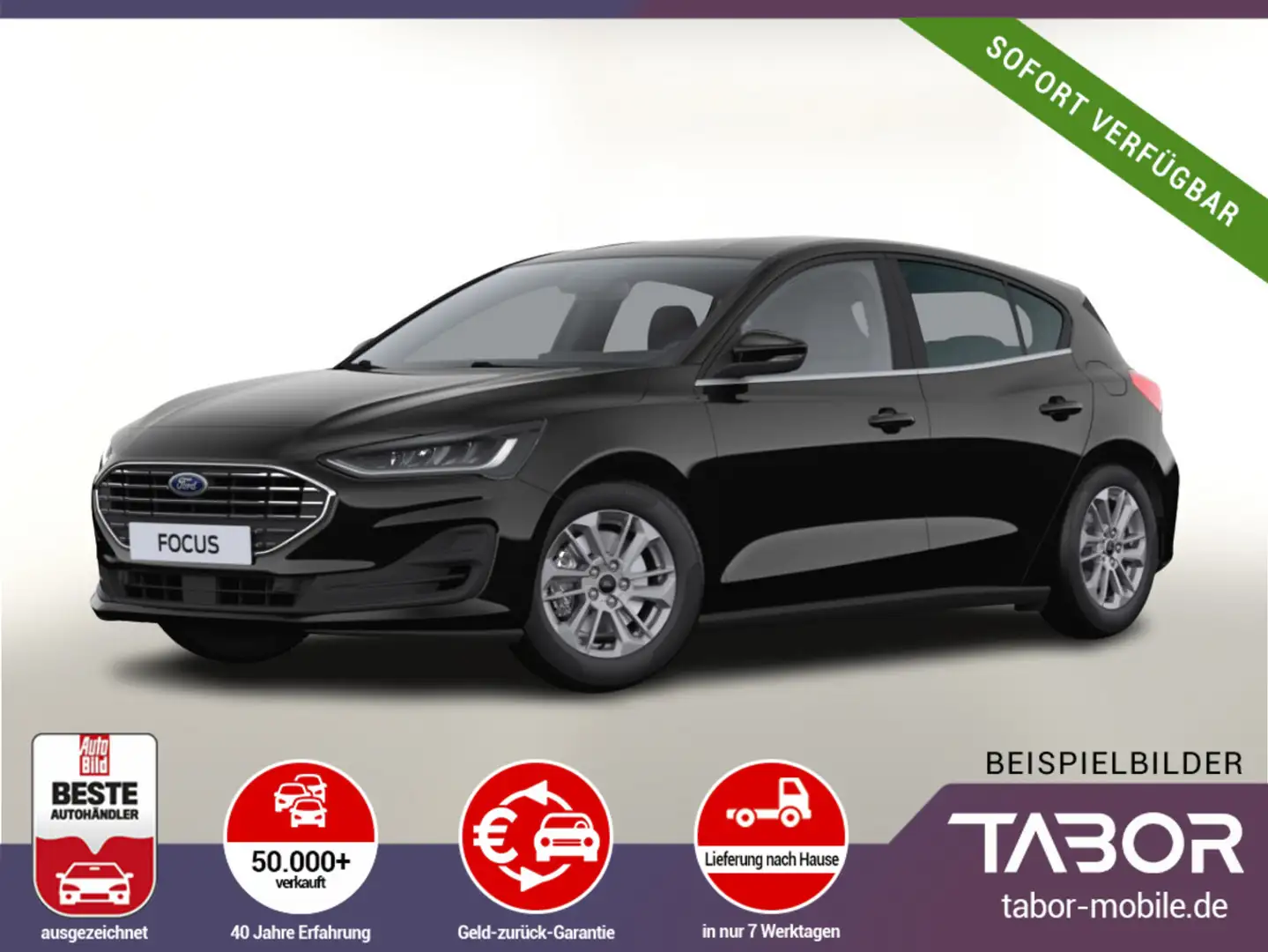 Ford Focus 1.5 TDCi 115 A8 Tit X LED Nav SHZ Kam Keyl Schwarz - 1