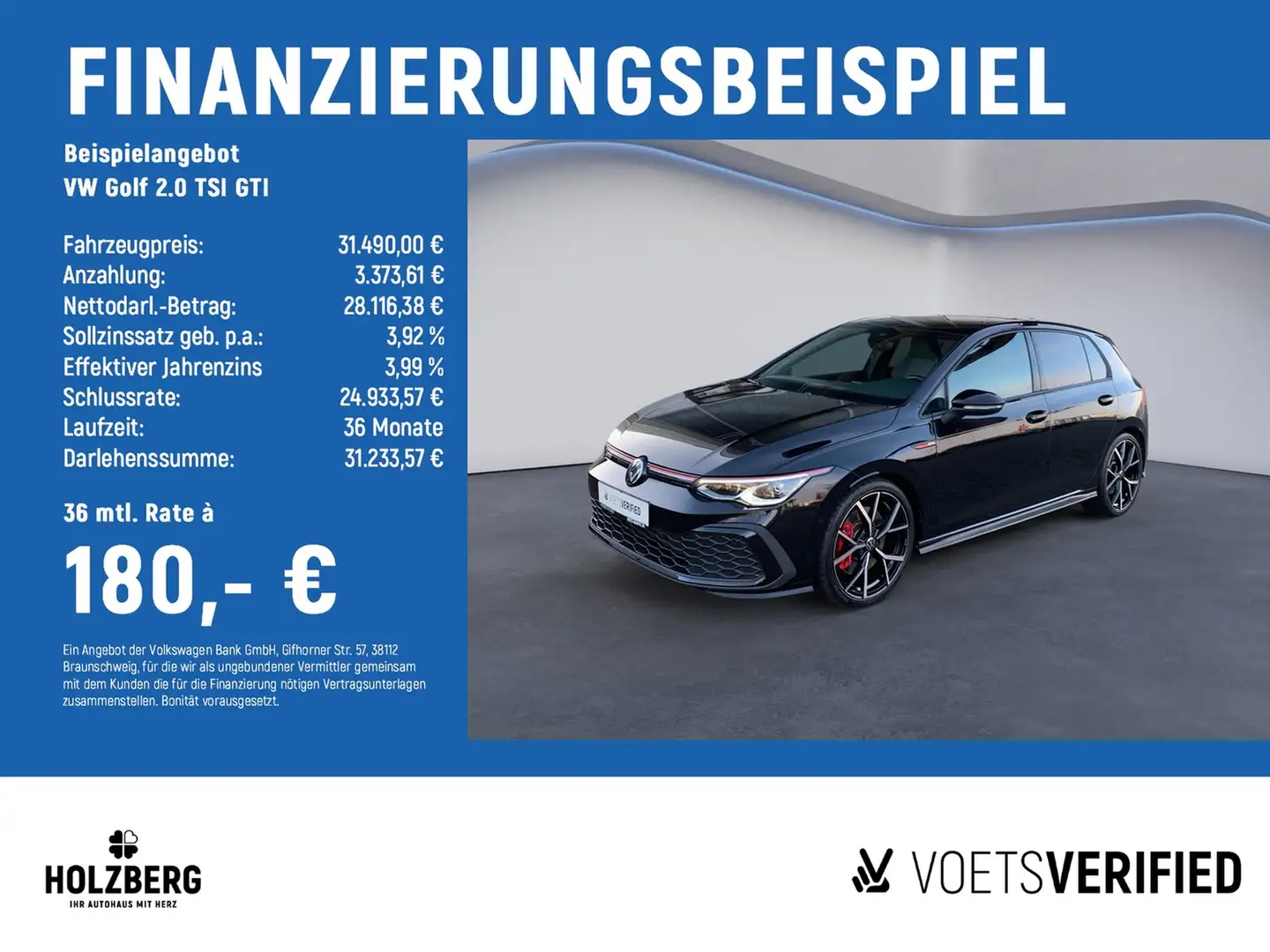 Volkswagen Golf 2.0 TSI GTI MATRIX+H&K+LEDER Schwarz - 2