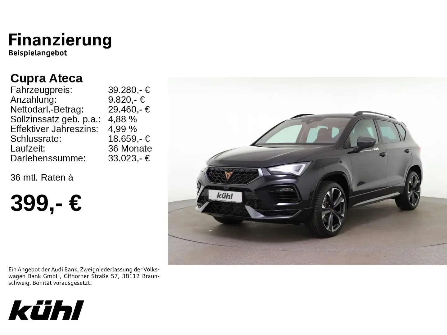 CUPRA Ateca 1.5 TSI DSG LED 360° ACC Navi AHK Schwarz - 2