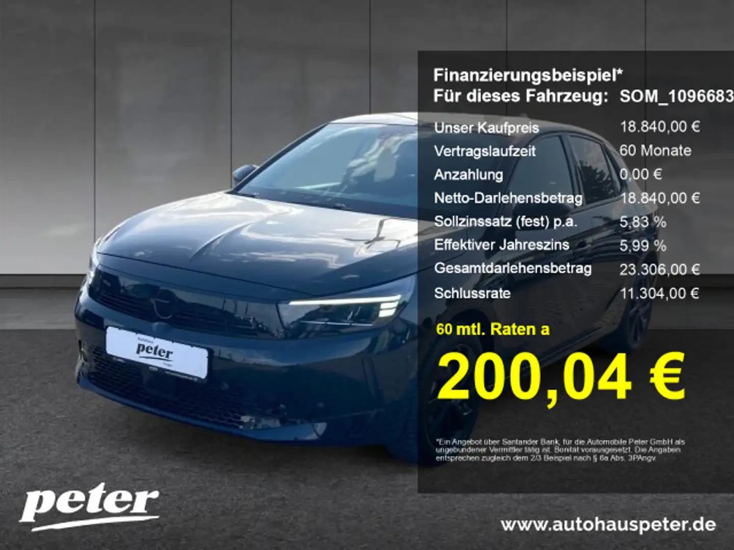 Opel Corsa Corsa F 1.2 Turbo GS Klimaautomatik Sitzheizung Al Zwart - 1