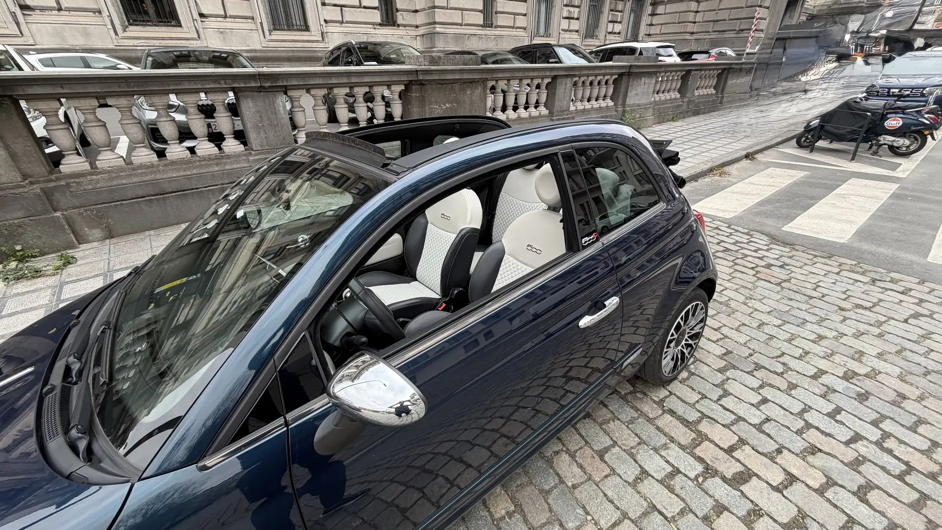 Fiat 500C 1.2 69 ch Eco Pack S/S Lounge Bleu - 1