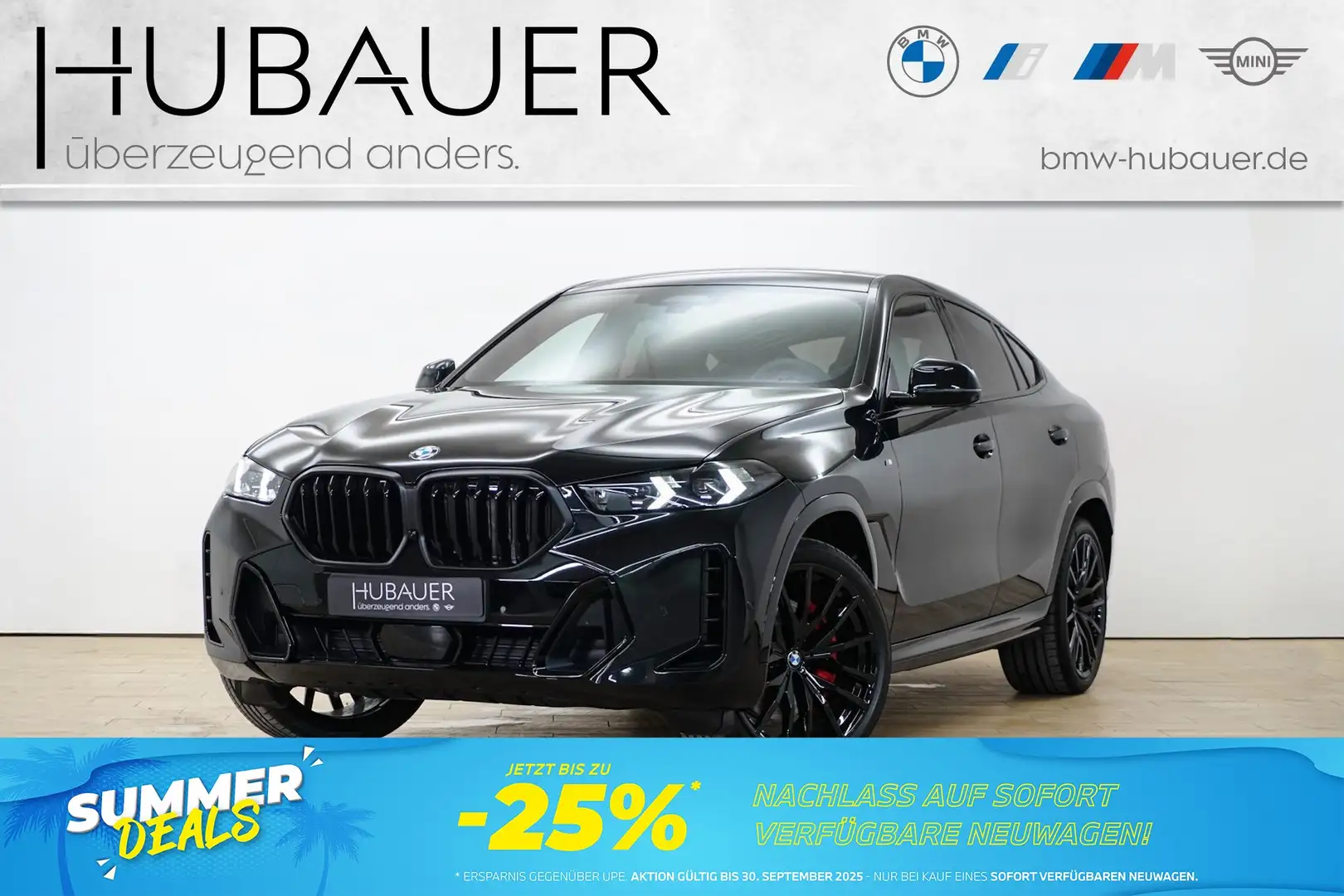 BMW X6 xDrive40i [M Sport, HUD, AHK, ACC, GSD, 22" LMR] Schwarz - 1
