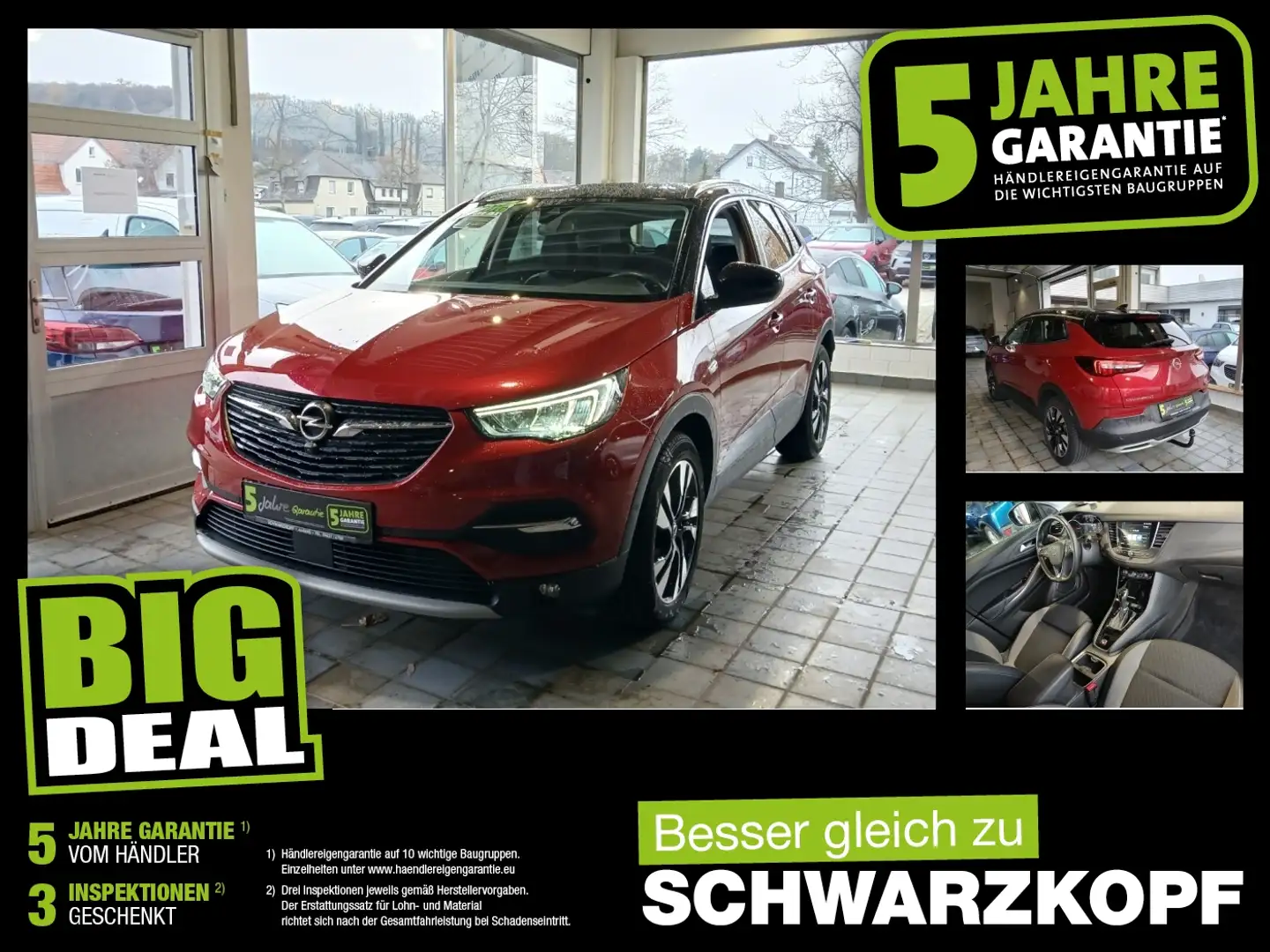 Opel Grandland 1.6T Fin. ab 2,99% Lenkradheizung,Navi Rot - 1