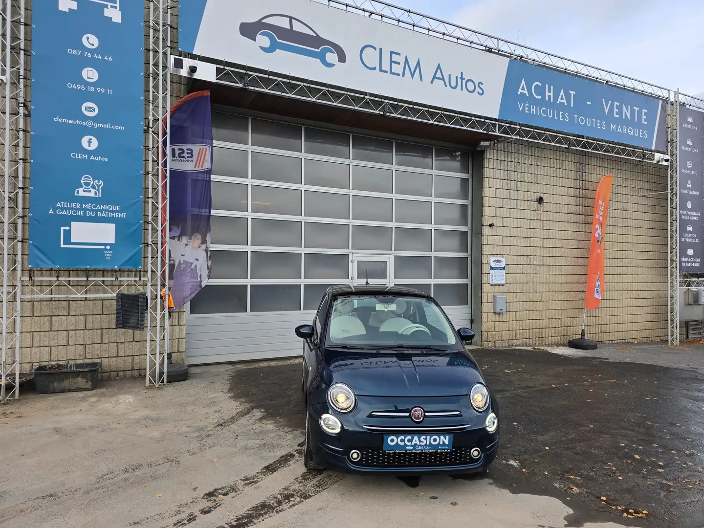 Fiat 500 500 1.2i Lounge Blauw - 1