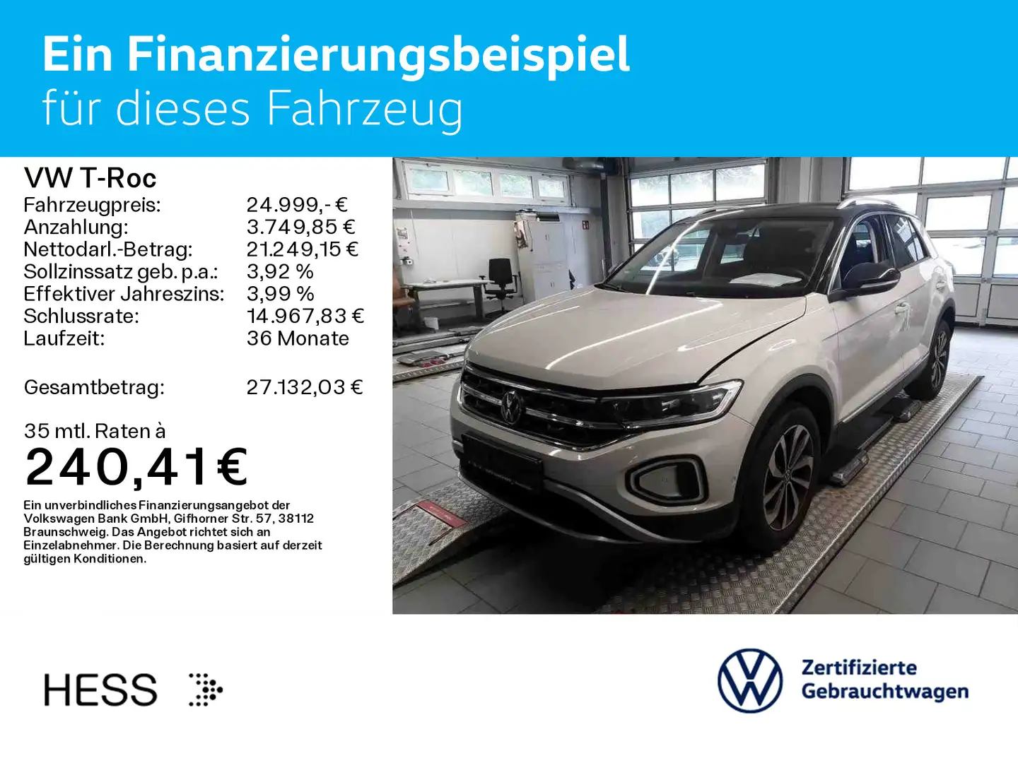 Volkswagen T-Roc T-ROC 1.5 TSI STYLE*LED*AHK*KAMERA*PDC*SHZ*NAVI* Grau - 2