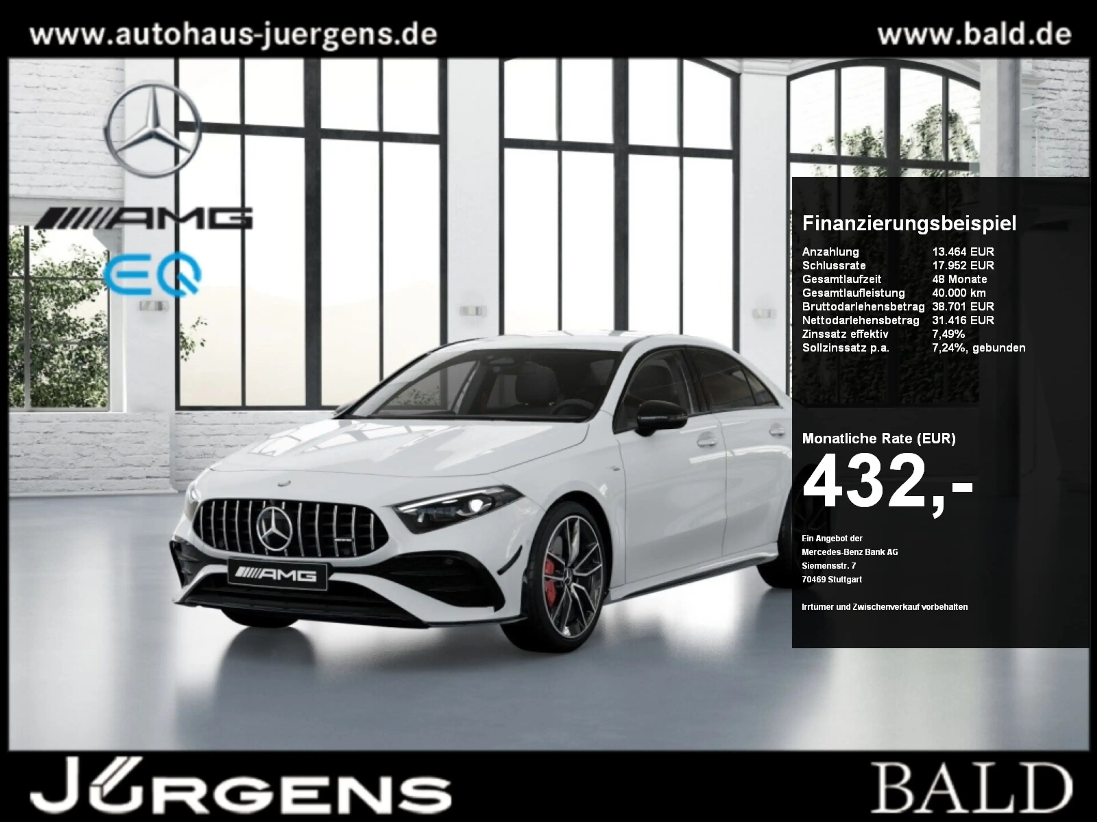 Mercedes-Benz A 35 AMG 4M Limo Aero/MLB/Night/Totw/Ambi/19'