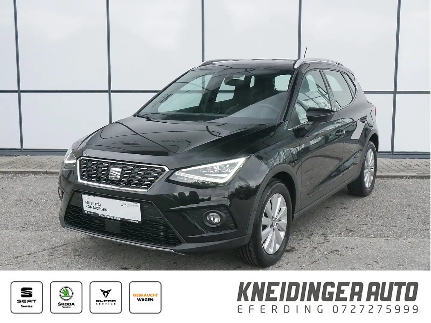 SEAT Arona 1,0 Eco TSI Xcellence, NAVI, RÜFA, ACC, Sitzhei... Schwarz - 1