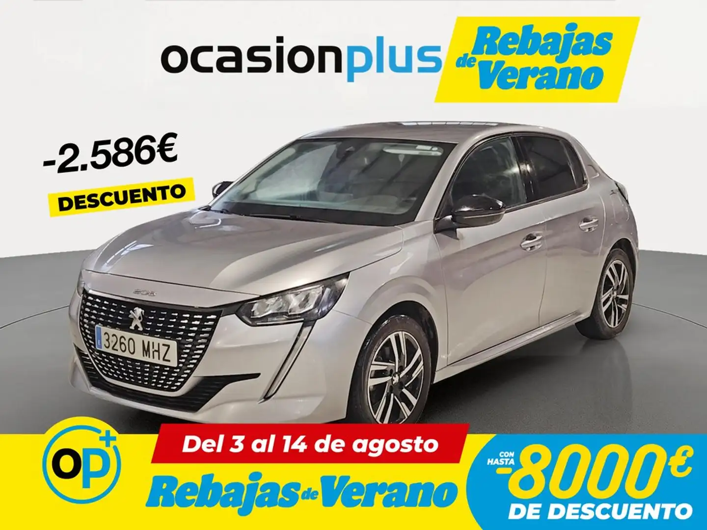 Peugeot 208 1.2 Puretech S&S Allure 100 Gris - 1