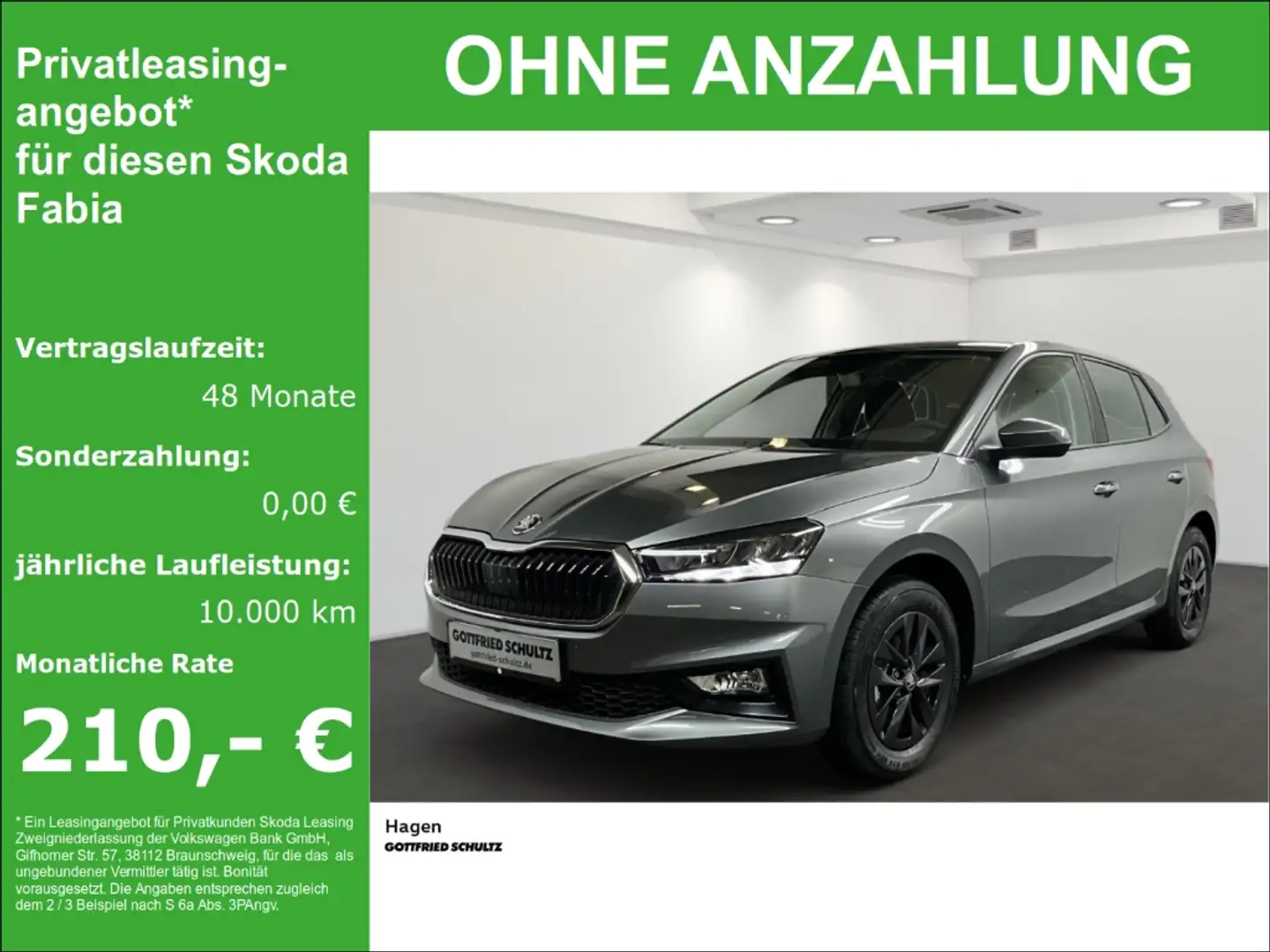 Skoda Fabia Selection 1.0 TSI Grau - 1