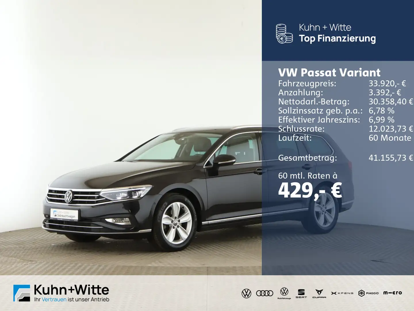 Volkswagen Passat Variant 2.0 TDI Elegance *ACC*Matrix*RFK* Schwarz - 1