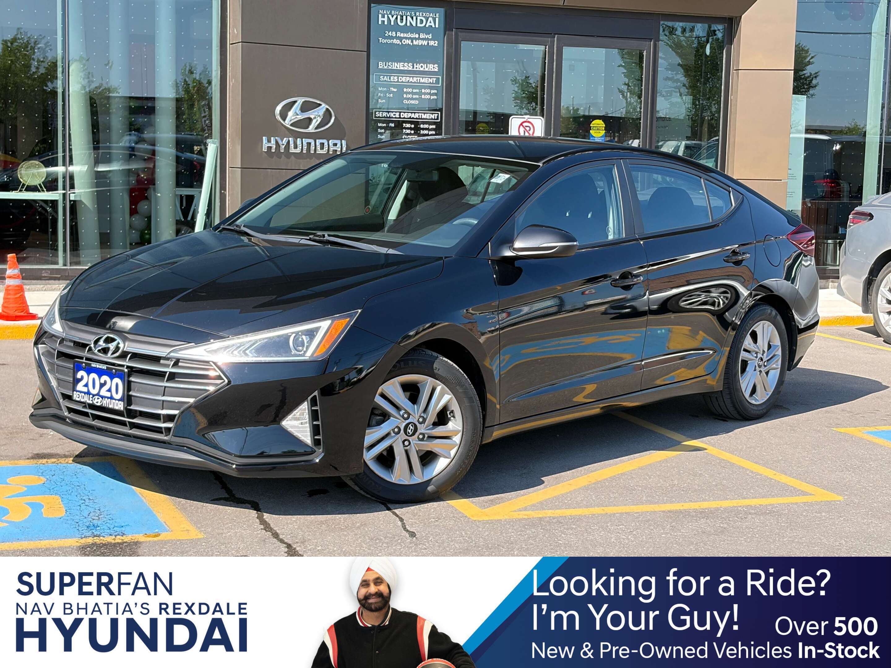Black 2020 Hyundai Elantra Sedan All-Wheel Drive Automatic