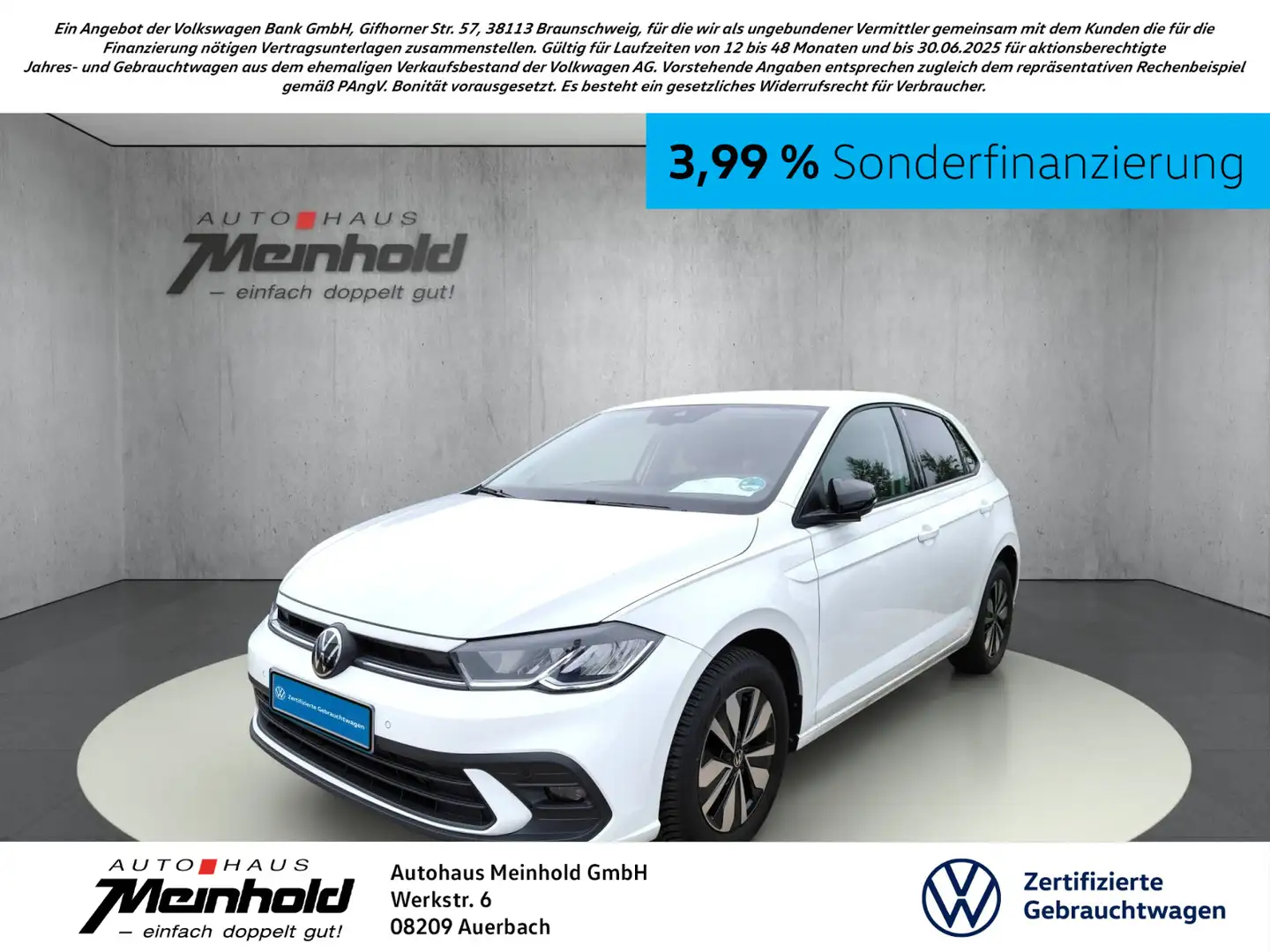Volkswagen Polo 1.0 TSI DSG Goal, AHK,  Kamera, Navi, ACC Weiß - 1