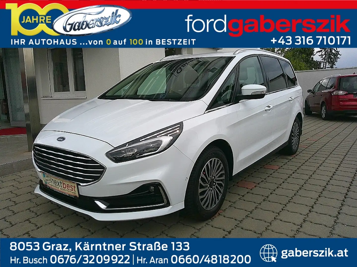 Ford Galaxy 2,5 Duratec Hybrid Titanium Aut. Weiß - 1