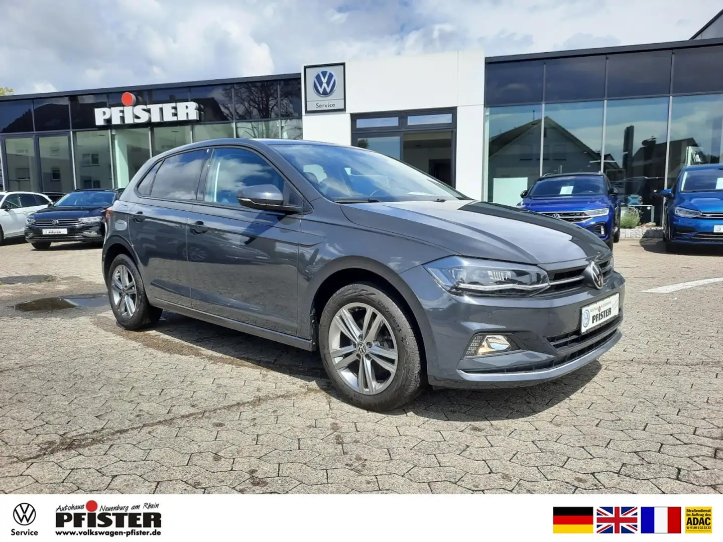Volkswagen Polo VI Highline 1.0TSI DSG Navi LED ACC uvm. Klima Grau - 1