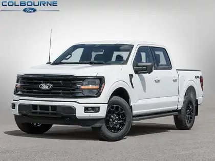 White 2025 Ford F-150 XLT SuperCrew 4WD Pickup Truck Four-Wheel Drive Automatic