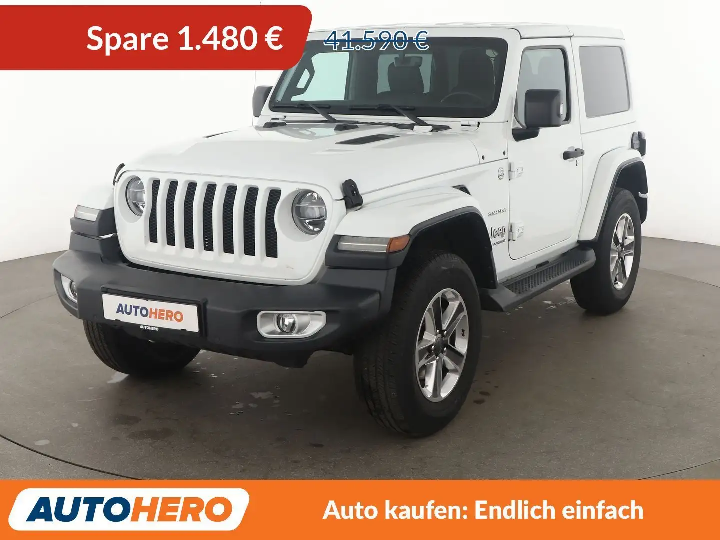 Jeep Wrangler 2.2 CRDi Sahara Aut.*NAVI*CAM*TEMPO*SHZ* Weiß - 1