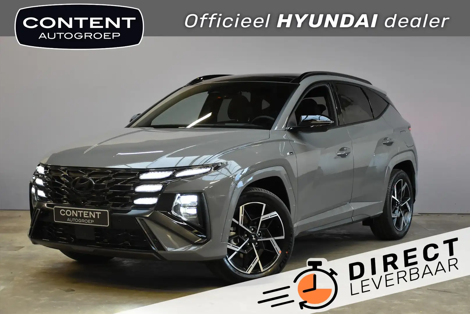 Hyundai TUCSON 1.6 T-GDi HEV 238pk Aut N Line Sky I 1510 kg trekg Grijs - 1