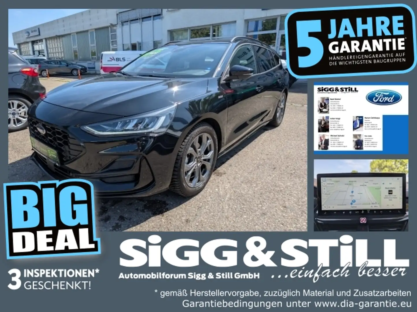 Ford Focus Turnier 1.0 ST-Line LED*iACC*NAV*SHZ*PDC*CAM Noir - 1
