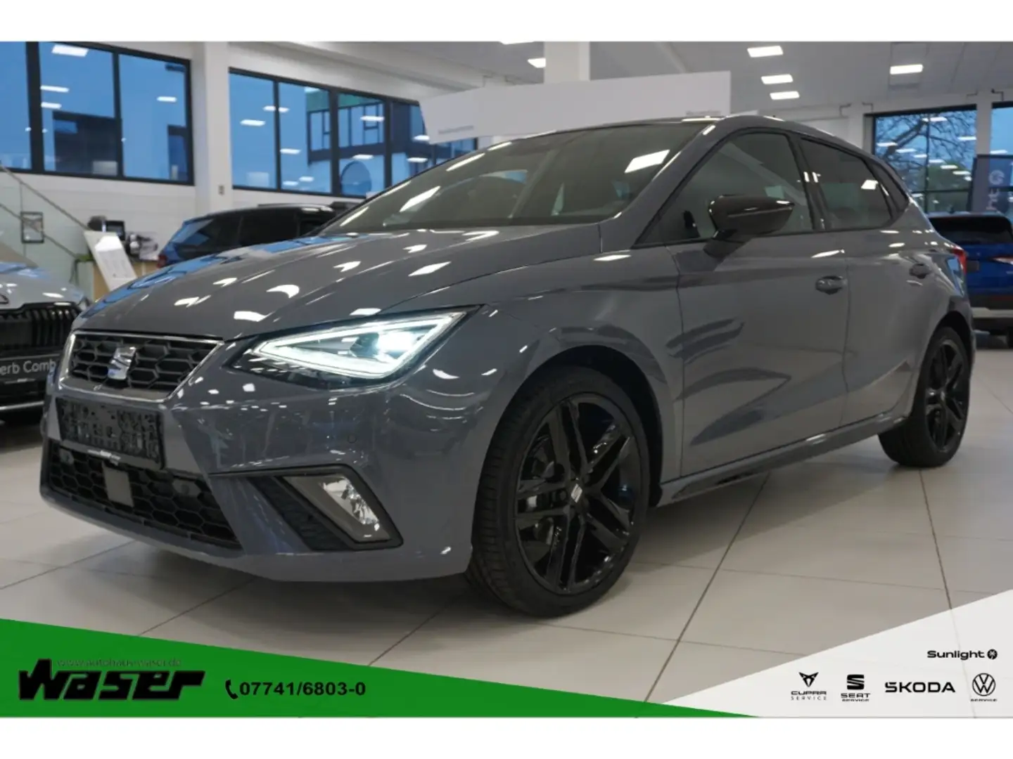 SEAT Ibiza 1.5 TSI FR DSG Pano Navi LED ACC 18''LM Kamera DAB Grau - 1