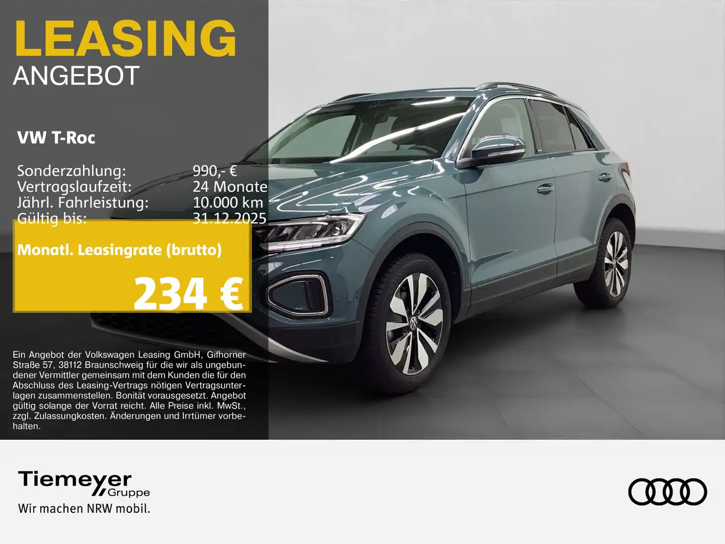 Volkswagen T-Roc 2.0 TDI MOVE LM17 NAVI SITZHZG PDC Blau - 1