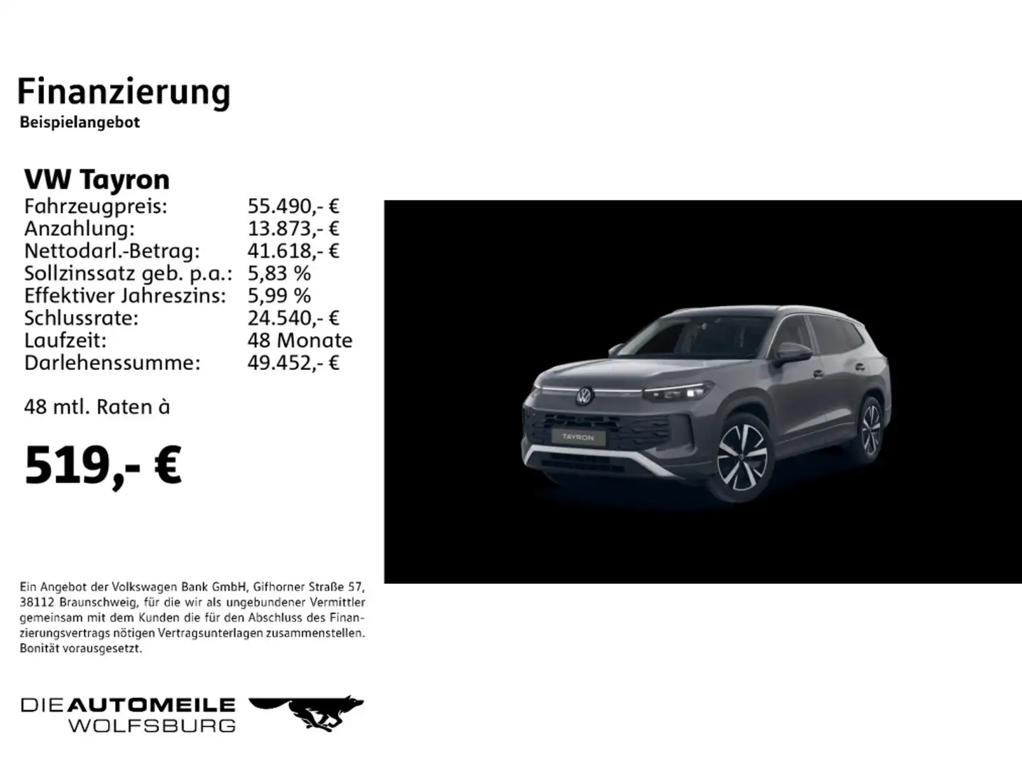 Volkswagen Tayron 2.0 TDI SCR 4Motion DSG Life Grau - 2
