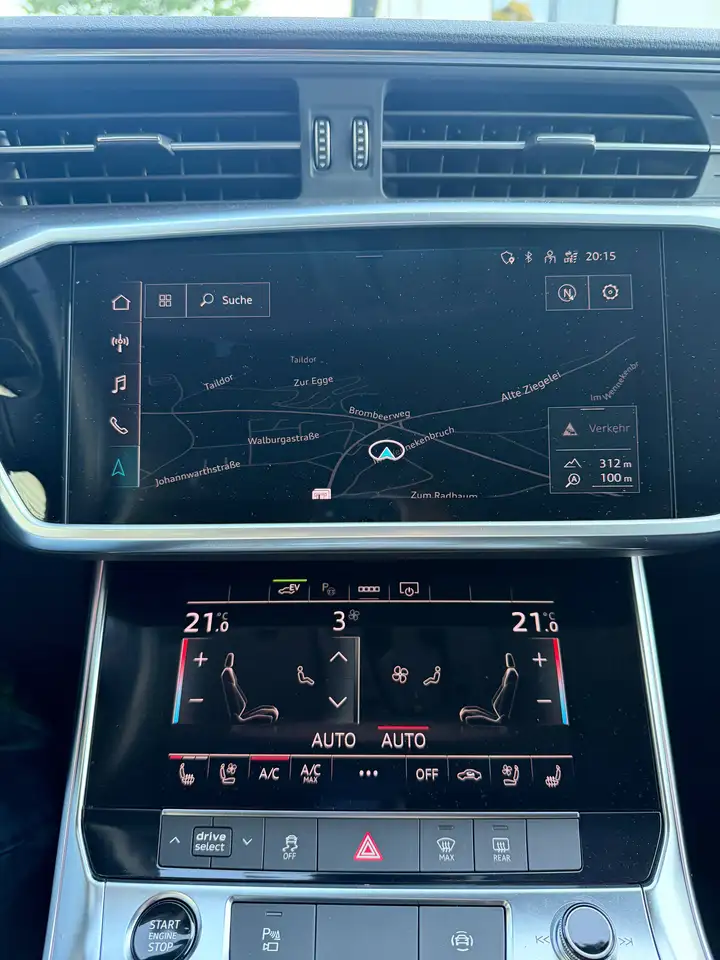 Audi A6 50 TFSI e quattro 4 Zonen Klima 21 Zoll Leder Navi 1.Hand Mwst., миниатюра 13