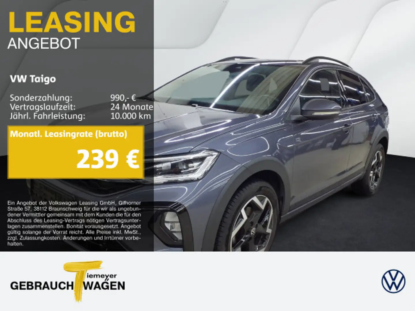 Volkswagen Taigo 1.5 TSI DSG R-LINE MATRIX KAMERA LM17 AHK Grau - 1