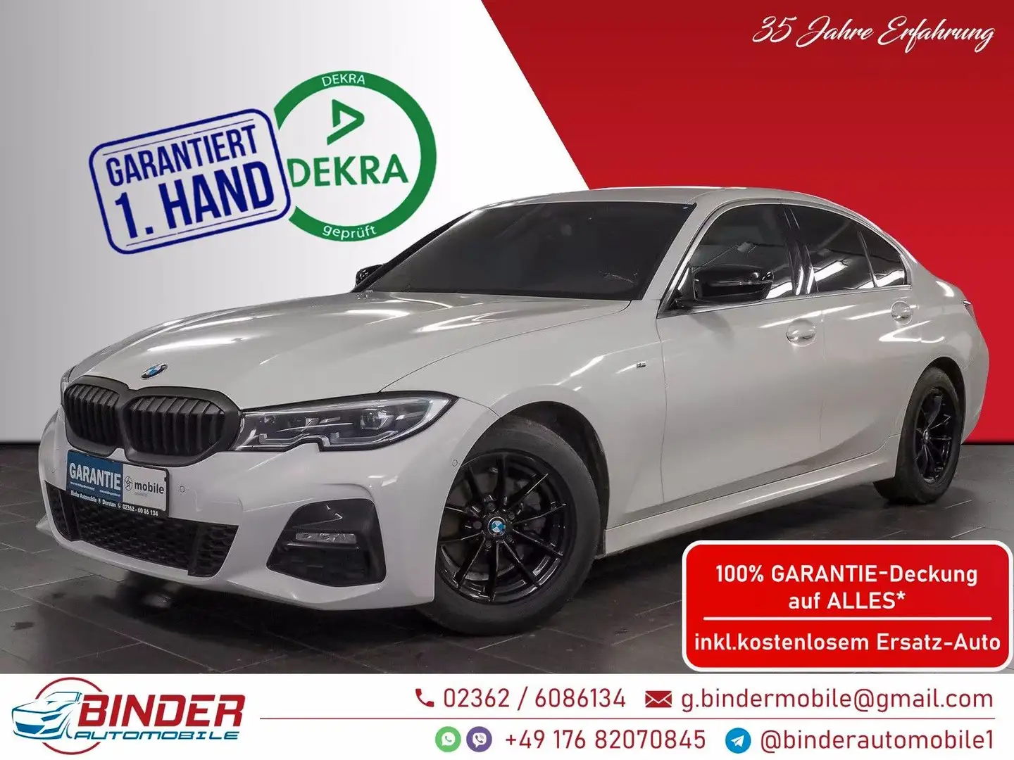 BMW 318 d M SPORT*TOP ZUSTAND*VOLLE GARANTIE*AHK* Blanc - 1