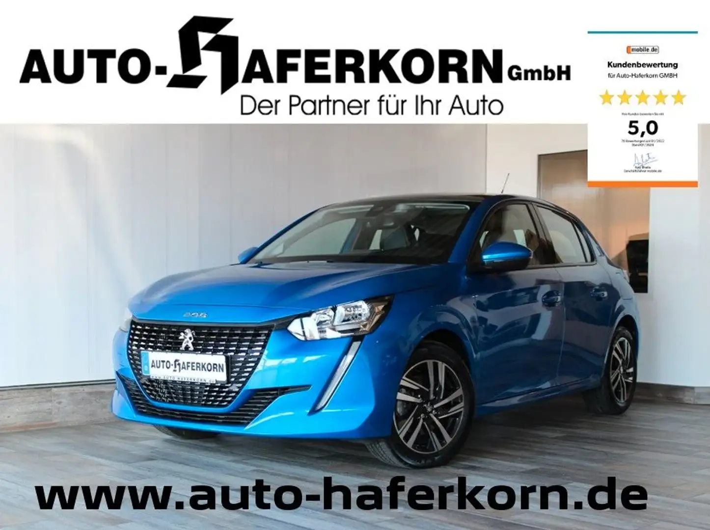 Peugeot 208 1.2 PureTech 100 Allure*DAB*PANORAMA*SZHZG* Blau - 1
