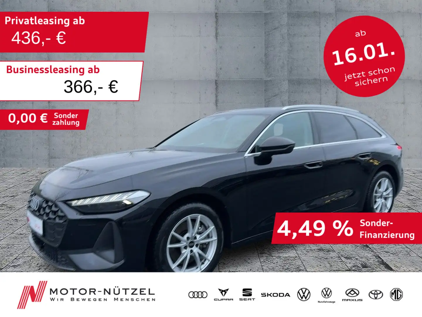 Audi A5 40 TDI S-TR LED+NAVI+HuD+B&O+RFK+ACC+18 Schwarz - 1