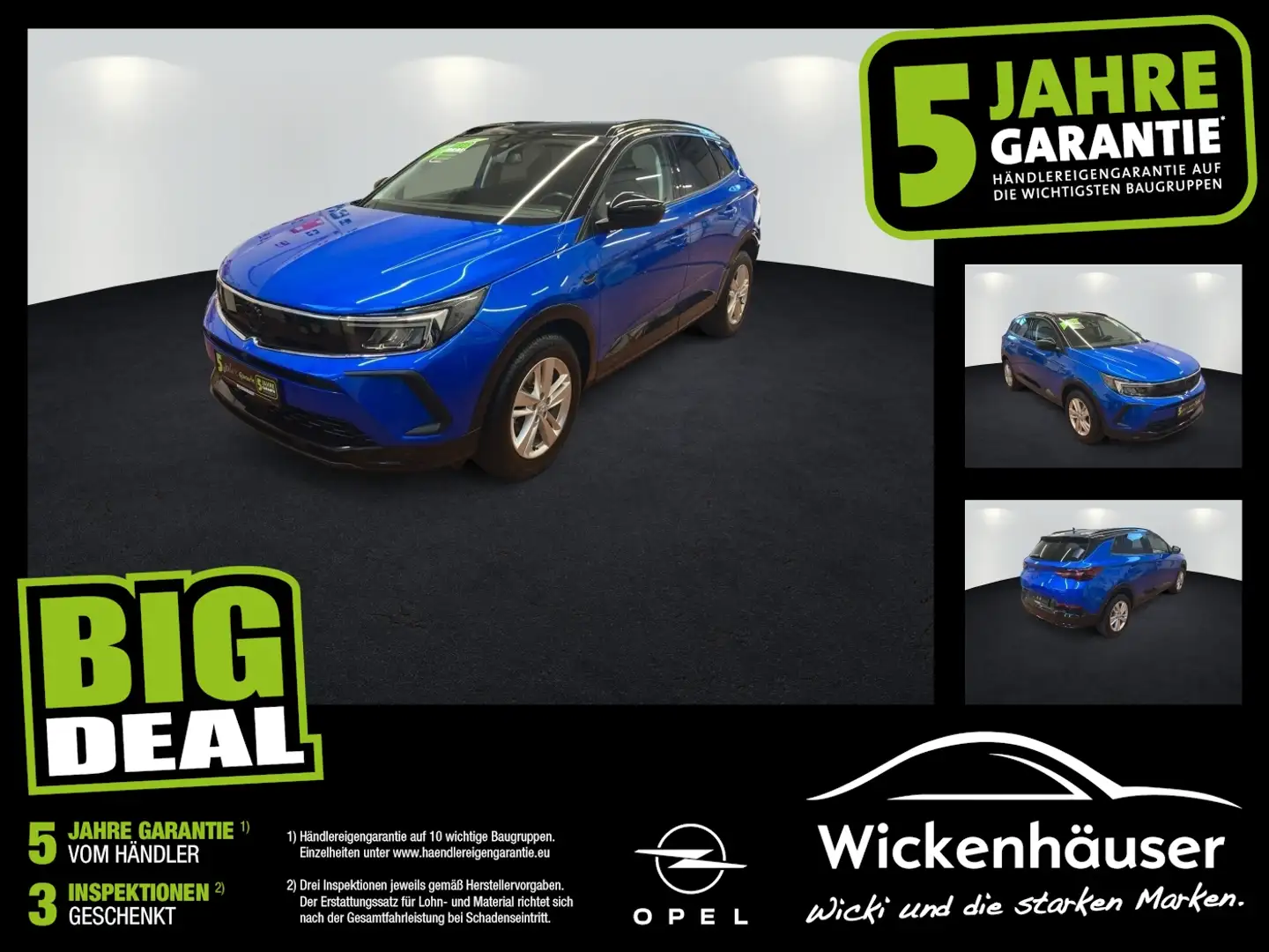 Opel Grandland 1.2 Turbo GS Line Alcantara+LED+Navi Blau - 1