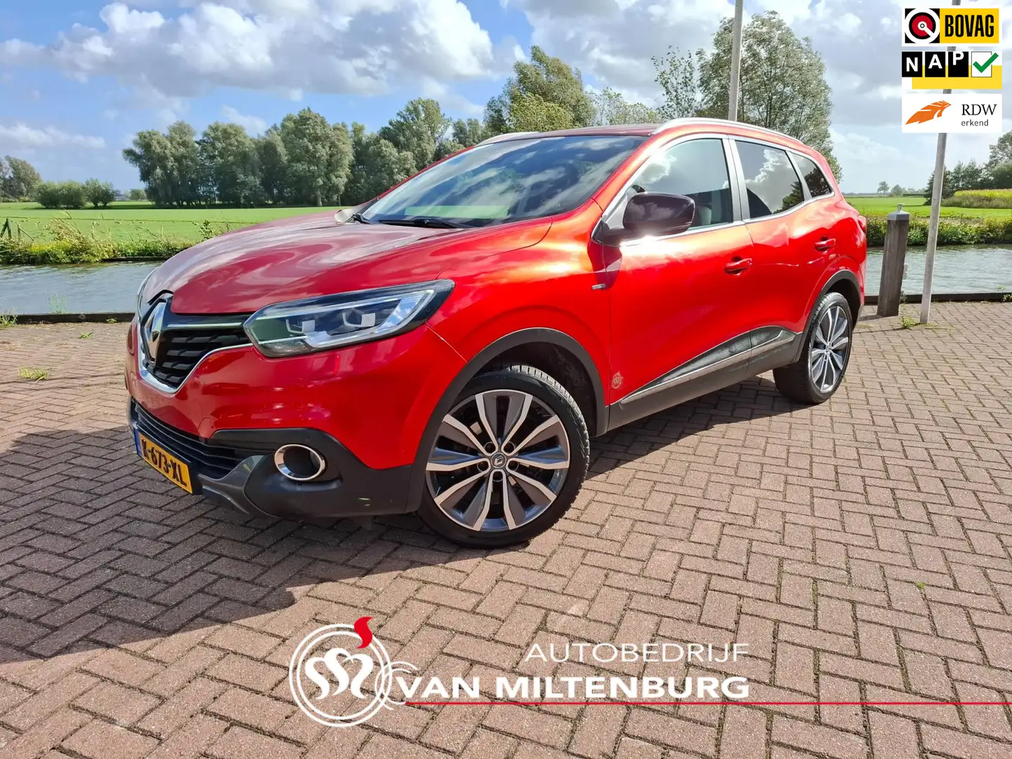 Renault Kadjar 1.2 TCe Bose Clima Leder-stof Navi Stoelverwarming Rood - 1