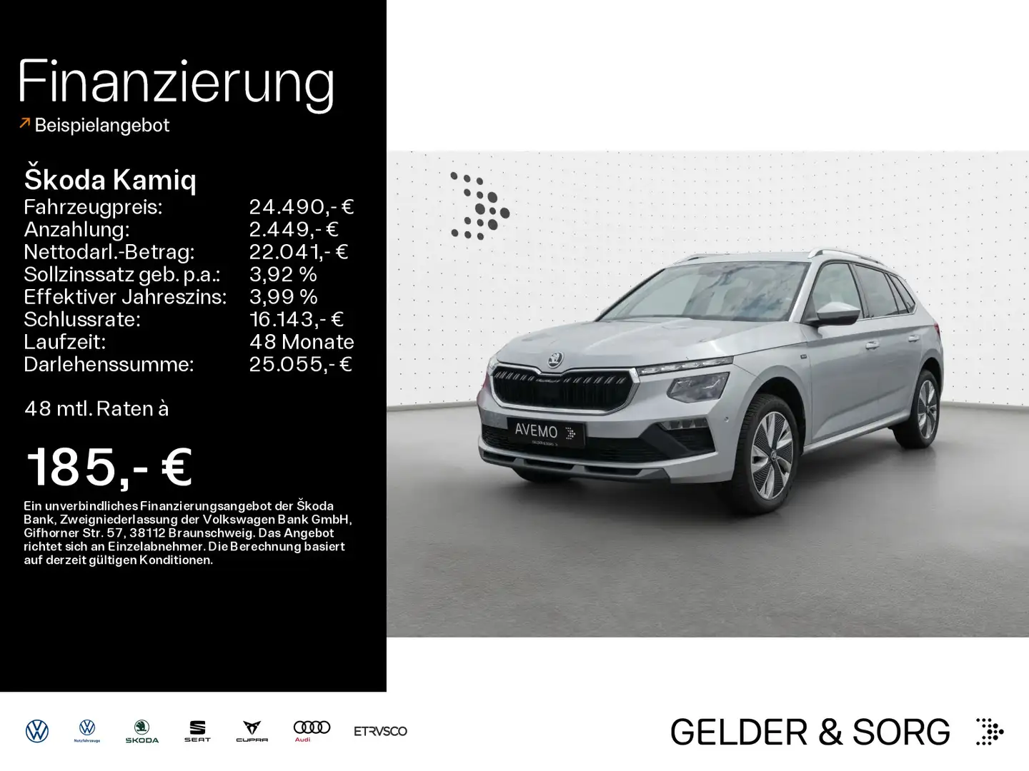 Skoda Kamiq Selection TSI DSG RFK*Navi*Virtual*AHK Argintiu - 1