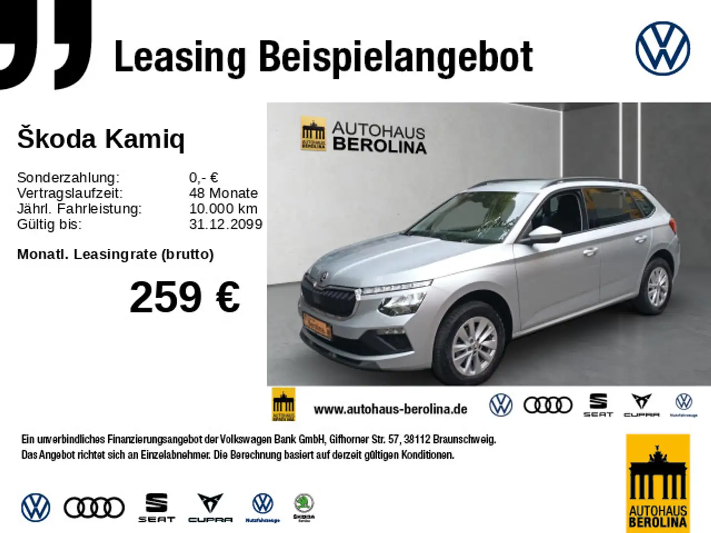 Skoda Kamiq 1.0 TSI Selection DSG *GRA*R-CAM*PDC*SHZ* Silber - 1