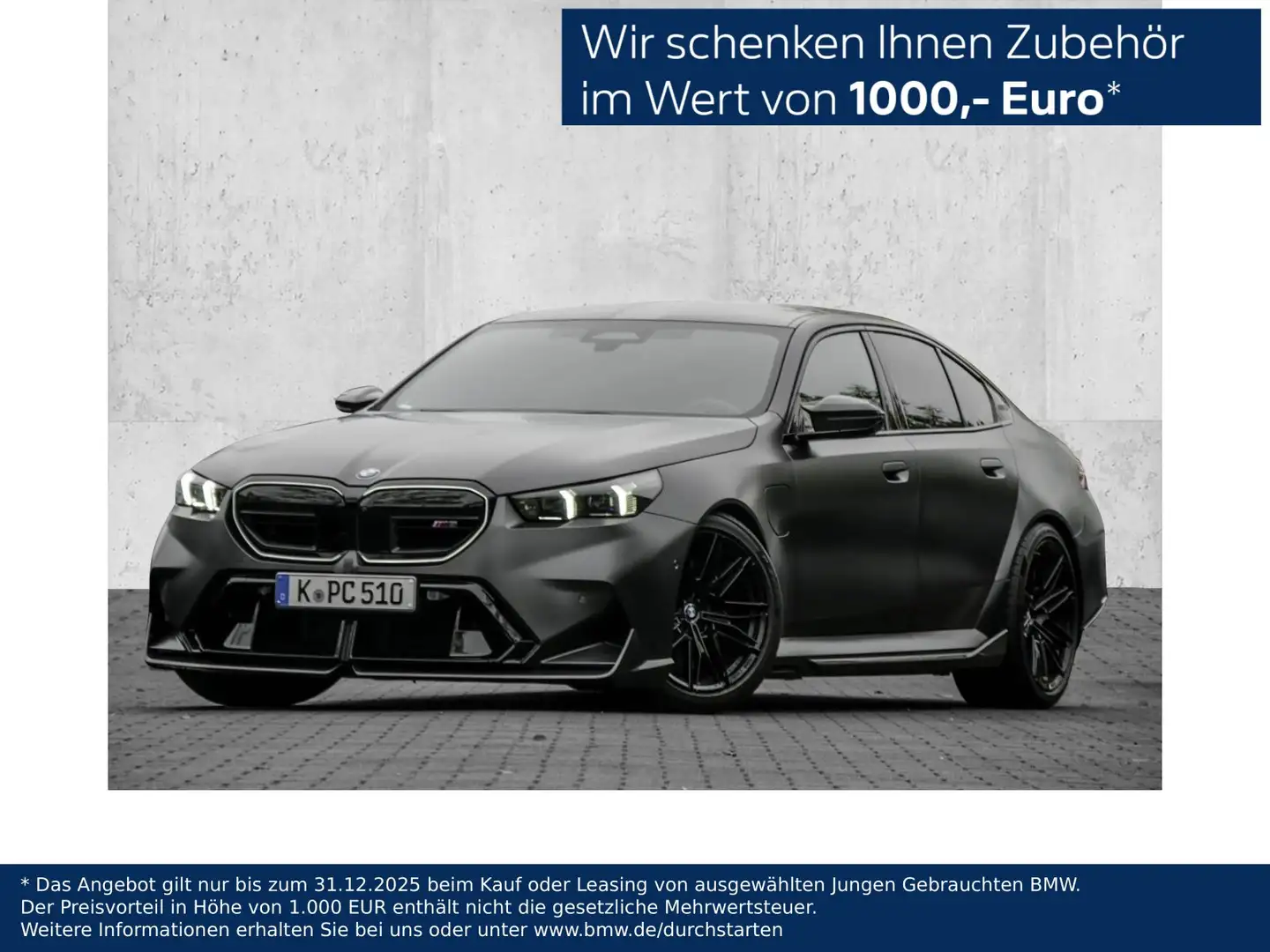 BMW M5 Limousine Akrapovic + H&R + M Performance + 0,5% Grau - 1