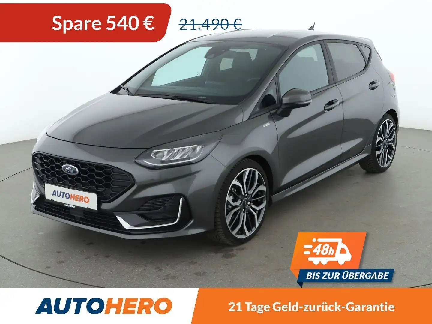 Ford Fiesta 1.0 EcoBoost Mild-Hybrid ST-Line Aut*NAVI*LED*ACC* Grau - 1