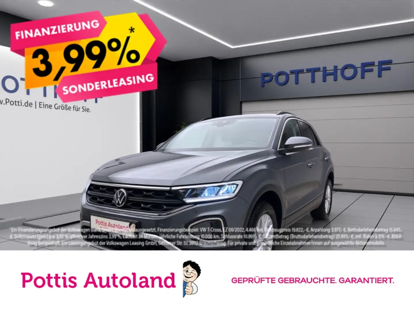 Volkswagen T-Roc 1.0 TSI LIFE NAVI LED PDC LM16 Grau - 1
